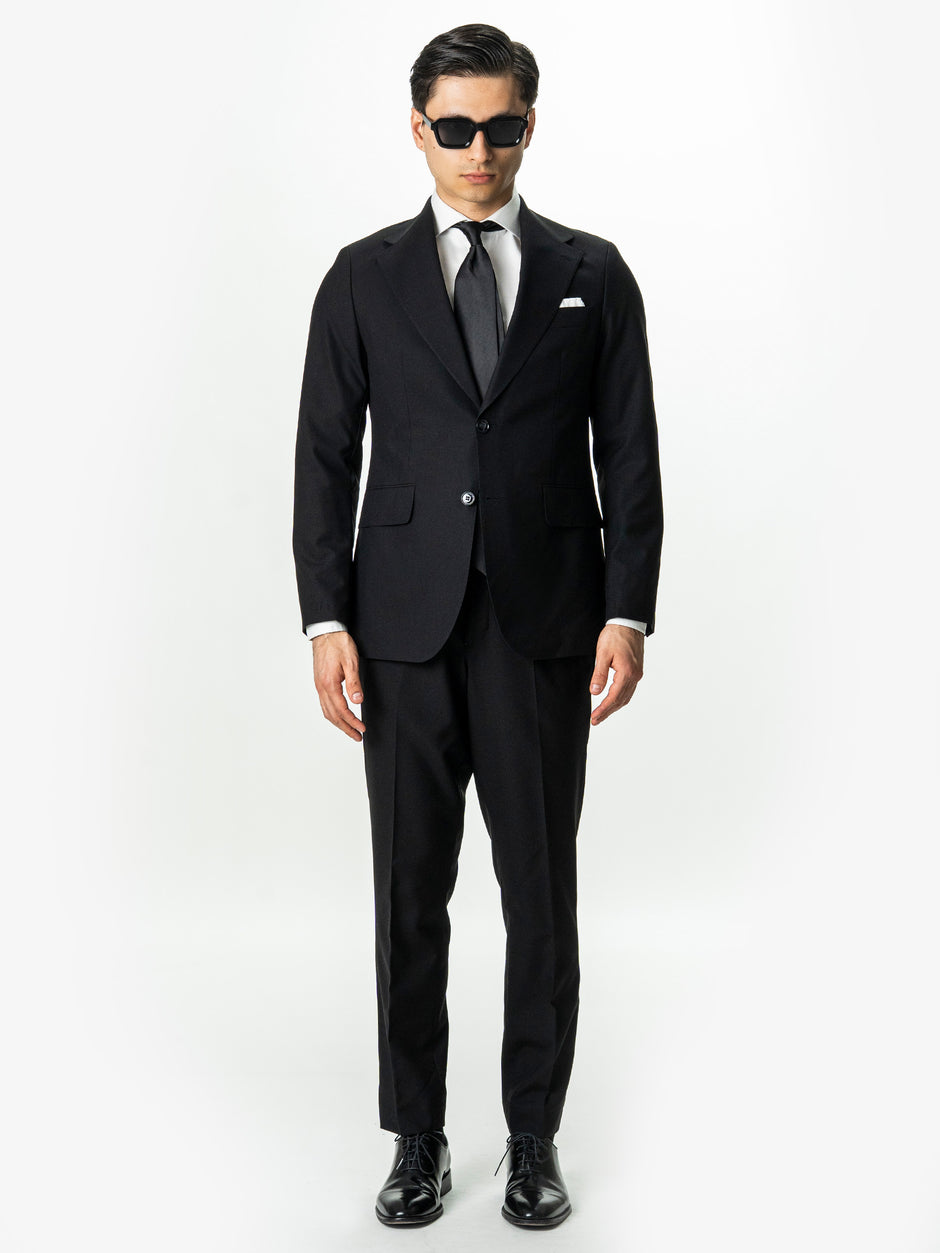 Costum Barbati Elegant Negru Impermeabil si Nesifonabil BMan0065 (1)