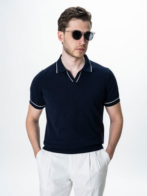 Tricou Polo Barbati Bleumarin 100% Bumbac BMan0105