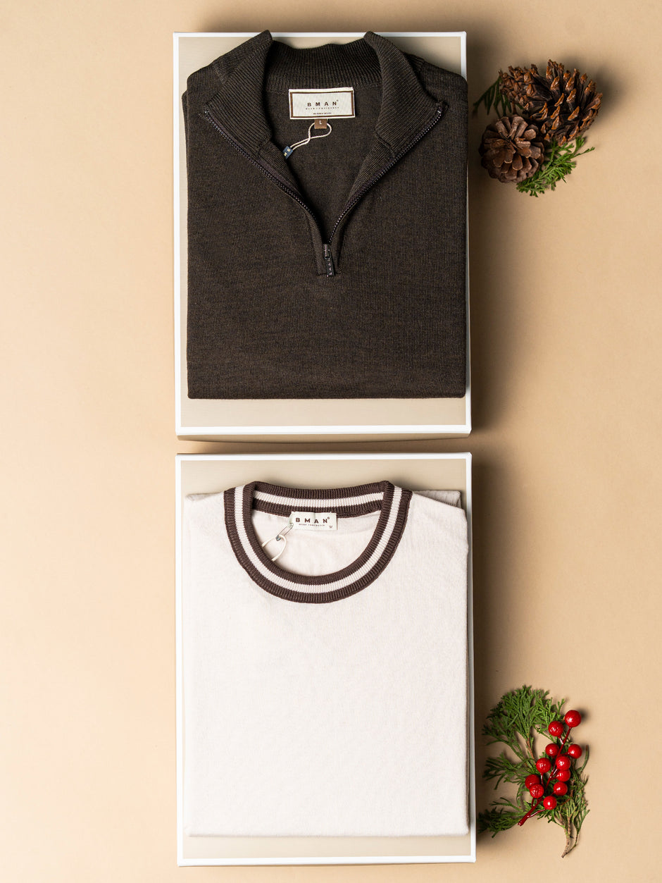 Pachet Cadou Barbati Pulover Cu Tricou Bman0050 (1)