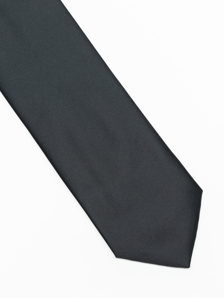 Cravata Eleganta Barbati Neagra Simpla Aspect Mat BMan918 (4)