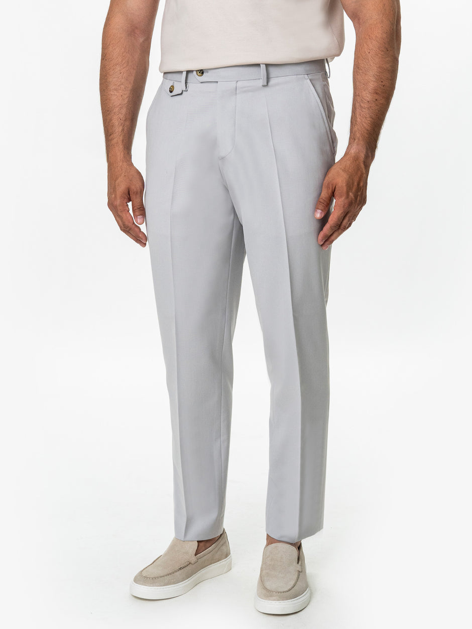 Pantaloni Barbati Gri Cu Talie Inalta Din Lana BMan0002 (6)