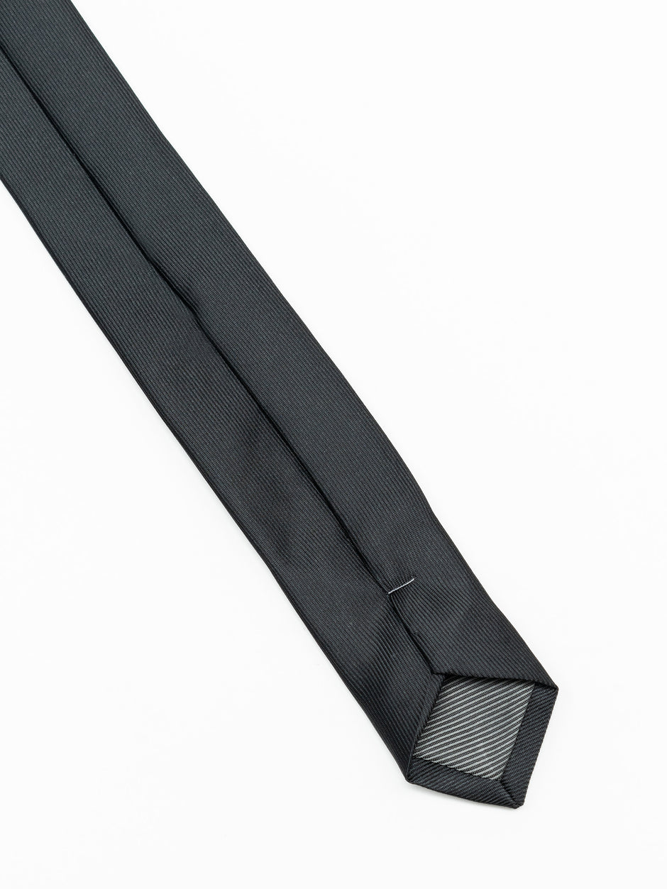 Cravata Eleganta Barbati Neagra Simpla Aspect Mat BMan918 (5)