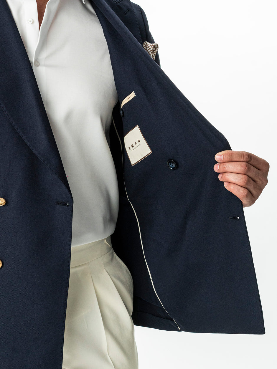 Sacou Doua Randuri Barbati Albastru Lana Vitale Barberis BMan0022 (7)