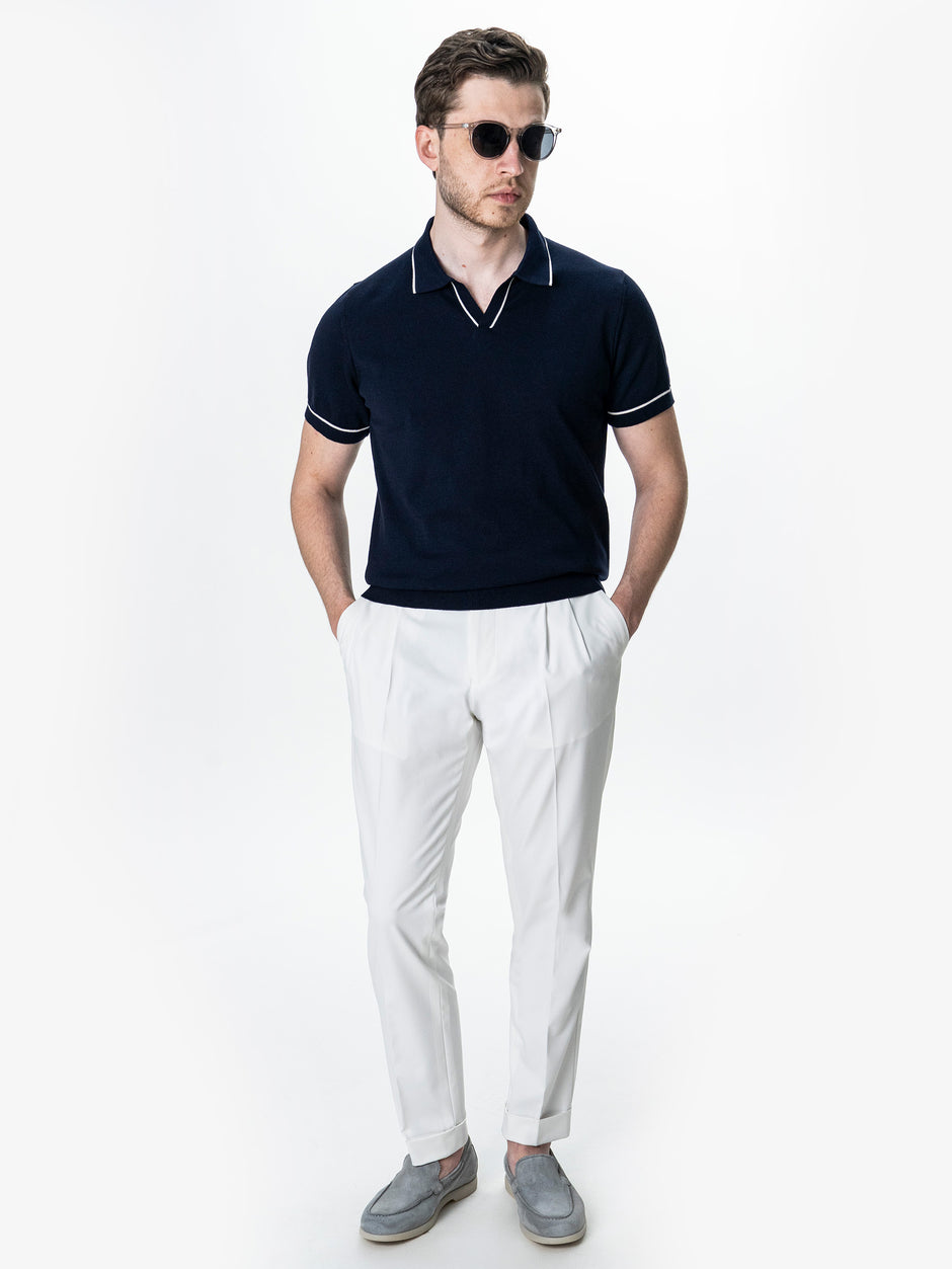 Tricou Polo Barbati Bleumarin 100% Bumbac BMan0105 (5)