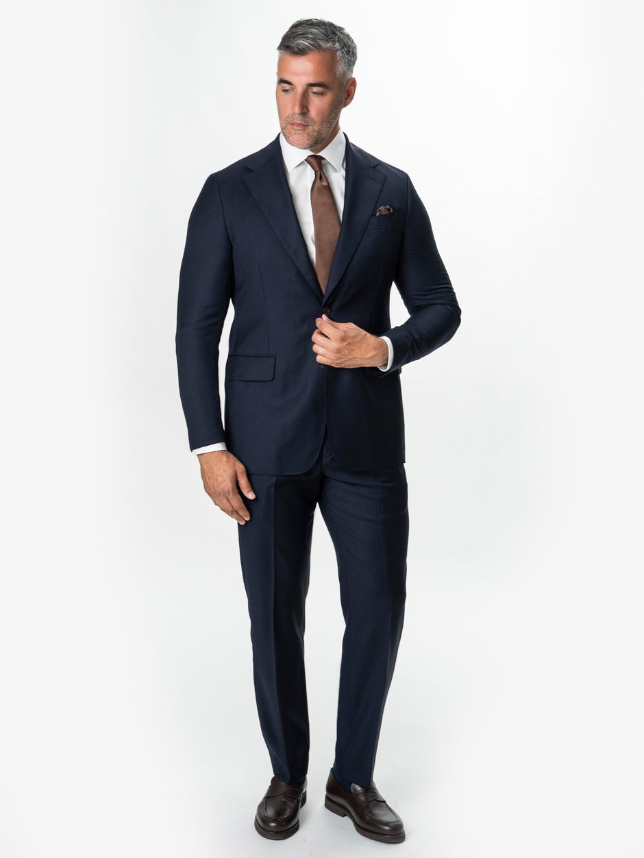 Costum Barbati Bleumarin Inchis 100% Lana Vitale Barberis BMan1111 (1)