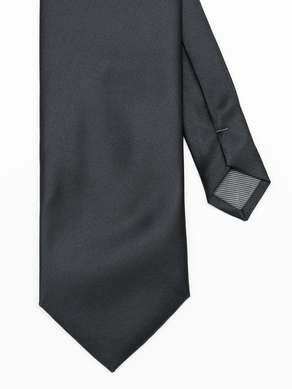 Cravata Eleganta Barbati Neagra Simpla Aspect Mat BMan918 (3)