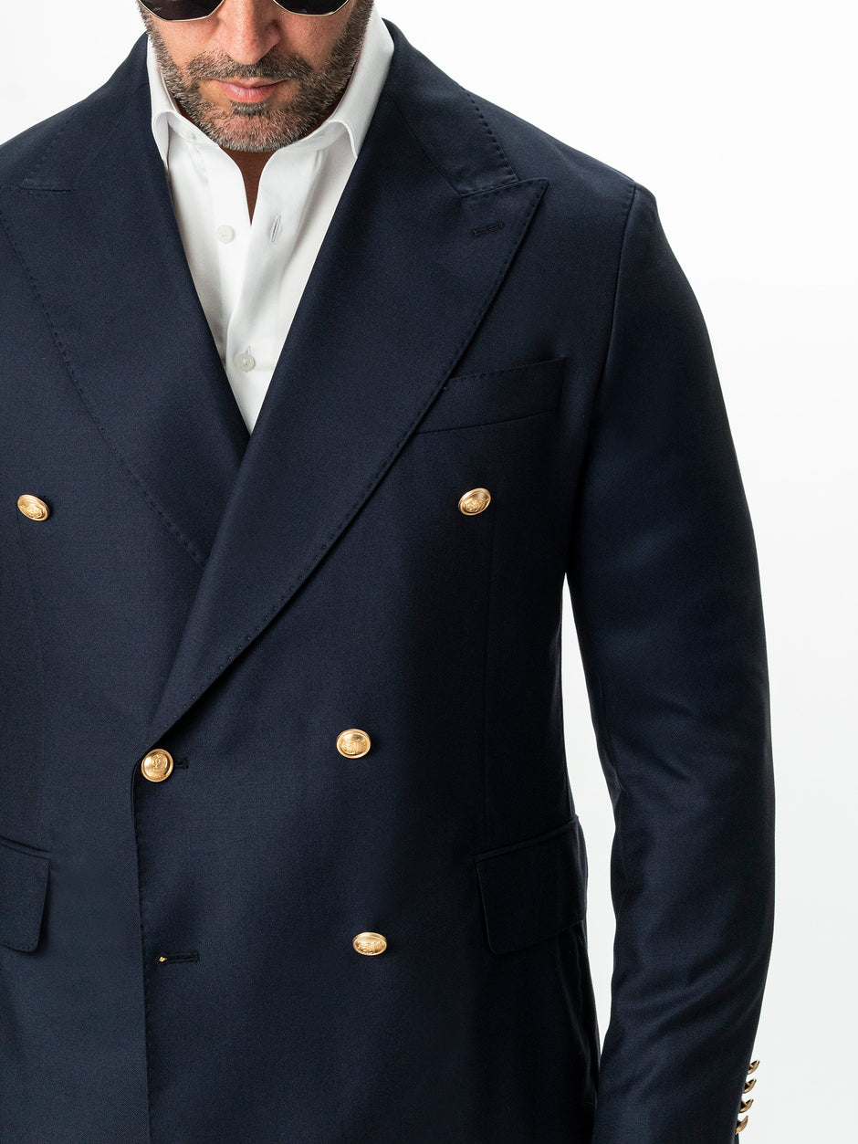 Sacou Doua Randuri Barbati Albastru Lana Vitale Barberis BMan0022 (9)