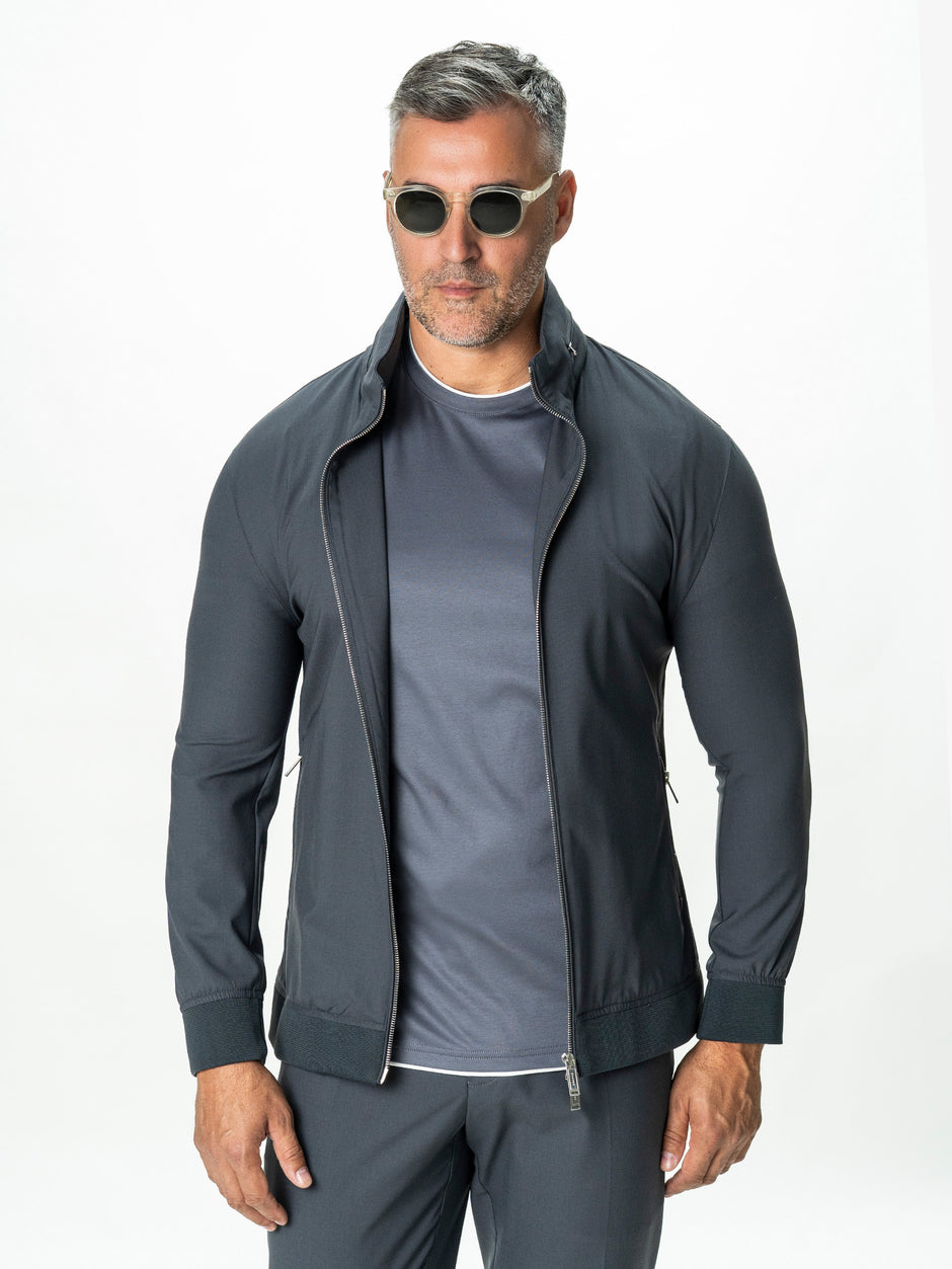 Tricou Gri Inchis Barbati 100% Bumbac Egiptean Dublu Mercerizat BMan271 (8)
