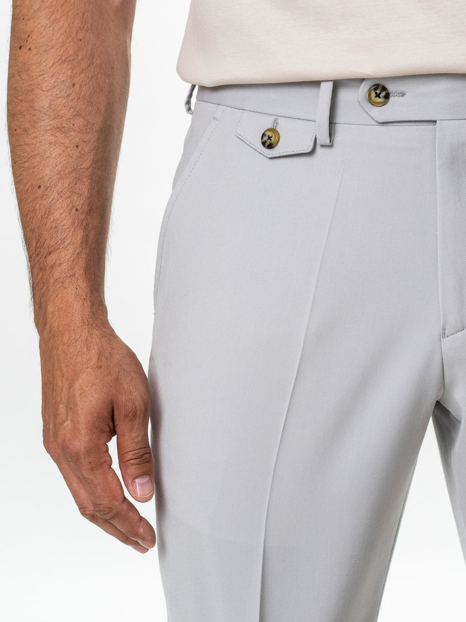 Pantaloni Barbati Gri Cu Talie Inalta Din Lana BMan0002 (4)