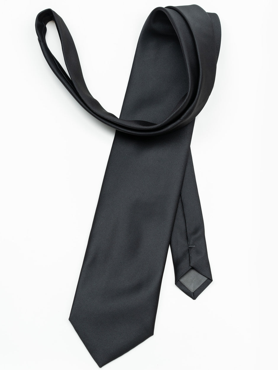 Cravata Eleganta Barbati Neagra Simpla Aspect Mat BMan918 (2)