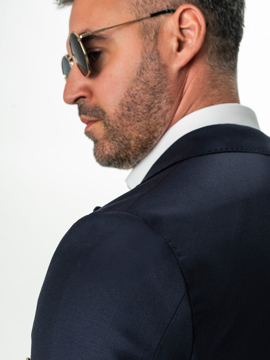 Sacou Doua Randuri Barbati Albastru Lana Vitale Barberis BMan0022 (10)