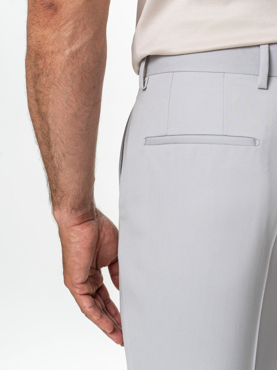 Pantaloni Barbati Gri Cu Talie Inalta Din Lana BMan0002 (7)