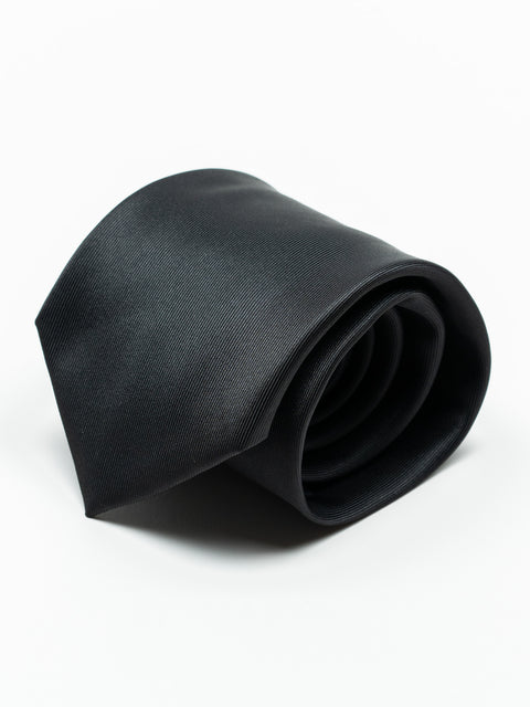 Cravata Eleganta Barbati Neagra Simpla Aspect Mat BMan918