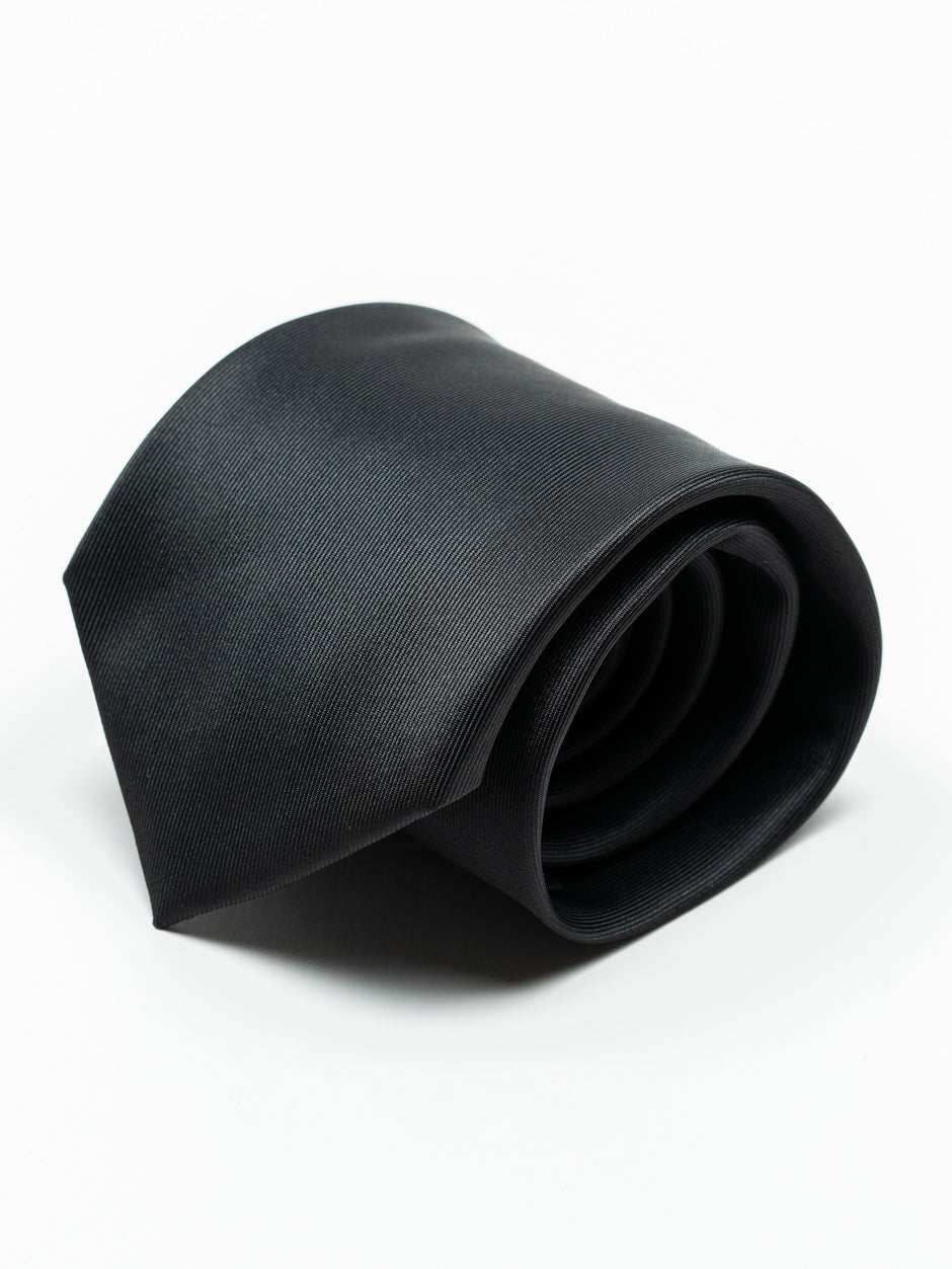 Cravata Eleganta Barbati Neagra Simpla Aspect Mat BMan918 (1)