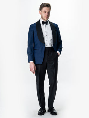 Costum Mire Albastru Royal Tip Smoking Ceremonie Lana Sarto BMan0024