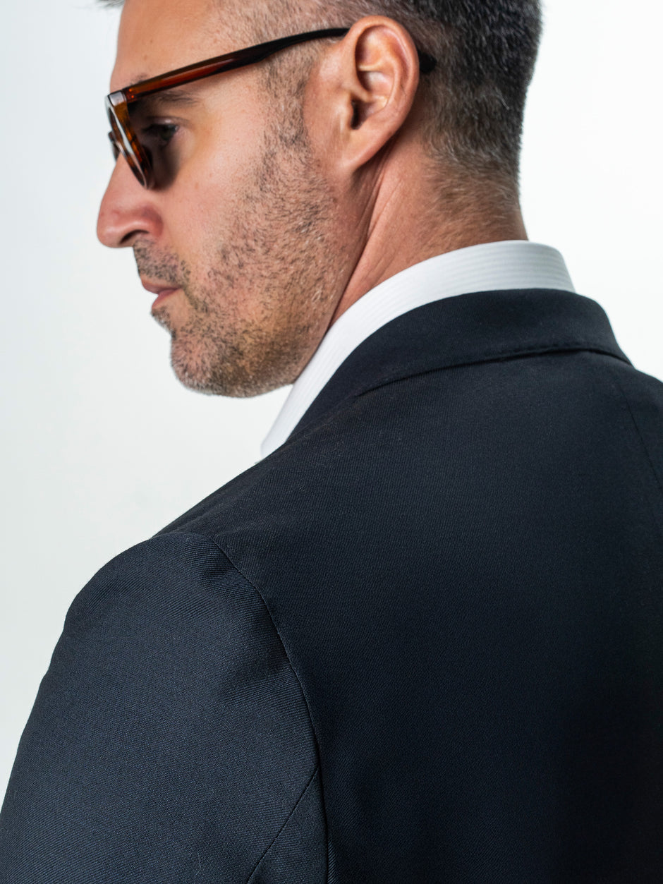 Sacou Casual Barbati Bleumarin Imprimeu Twill Din Lana Sarto BMan0037 (6)