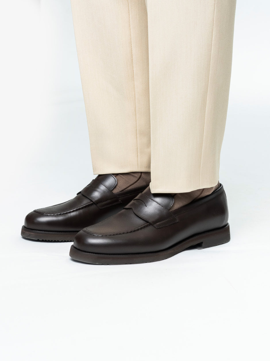 Pantaloni Barbati Crem Deschis Smart Casual Din Stofa Lana Sarto BMan700 (7)