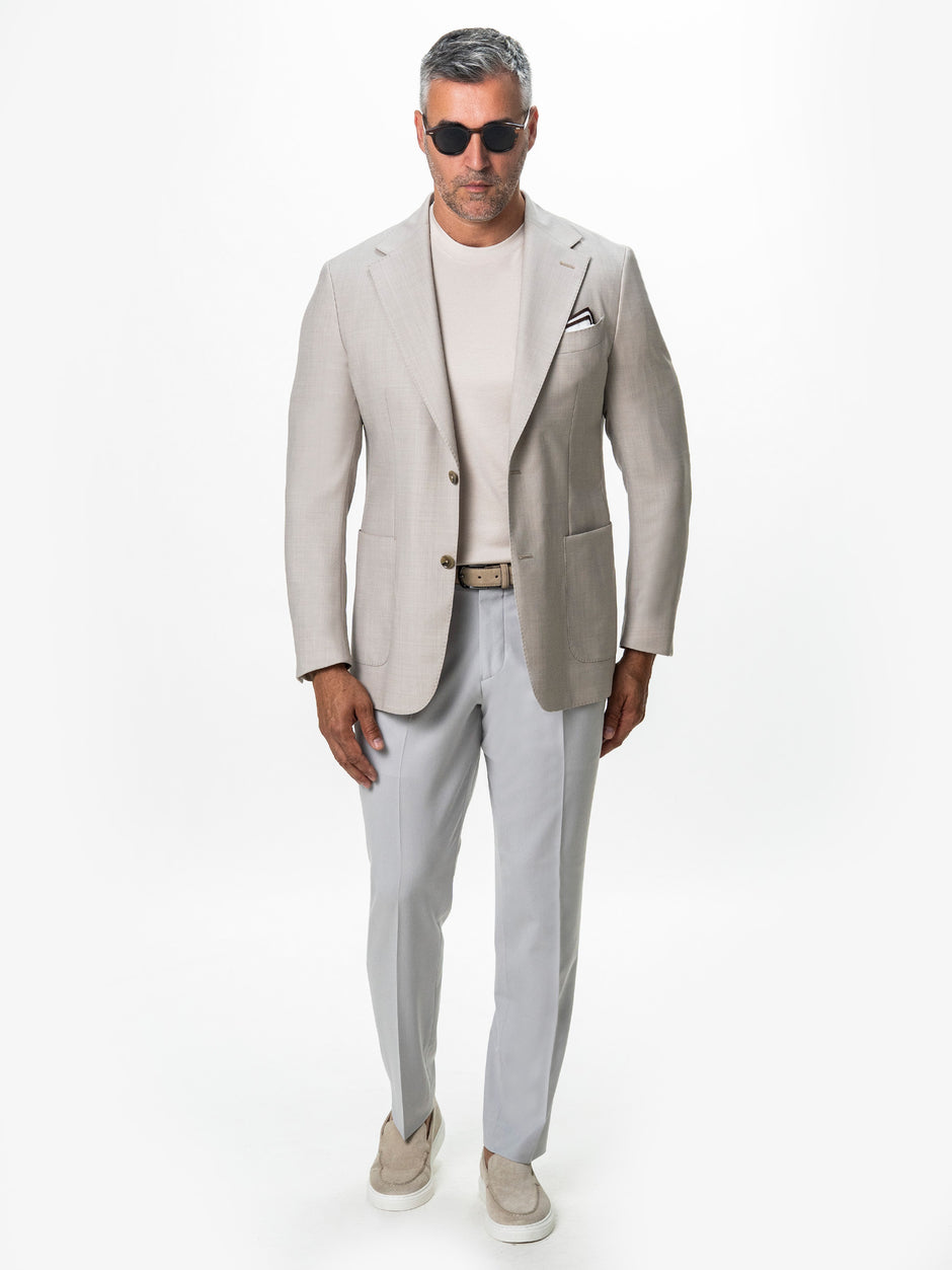 Pantaloni Barbati Gri Cu Talie Inalta Din Lana BMan0002 (5)