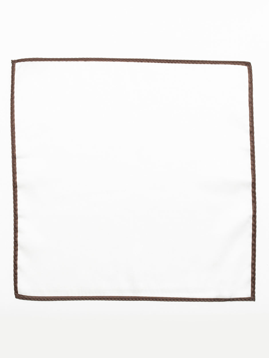 Batista Eleganta Crem Simpla cu Margine Maro BMan422 (2)