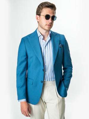 Sacou Barbati Albastru Din Lana Vitale Barberis Super100 Bman0028