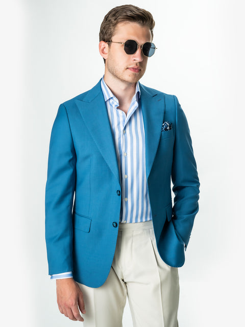 Sacou Barbati Albastru Din Lana Vitale Barberis Super100 Bman0028