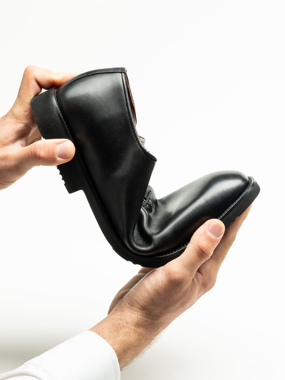 Pantofi Eleganti Barbati Negri Oxford Din 100% Piele Naturala Talpa Din Spuma BMan0330 (4)