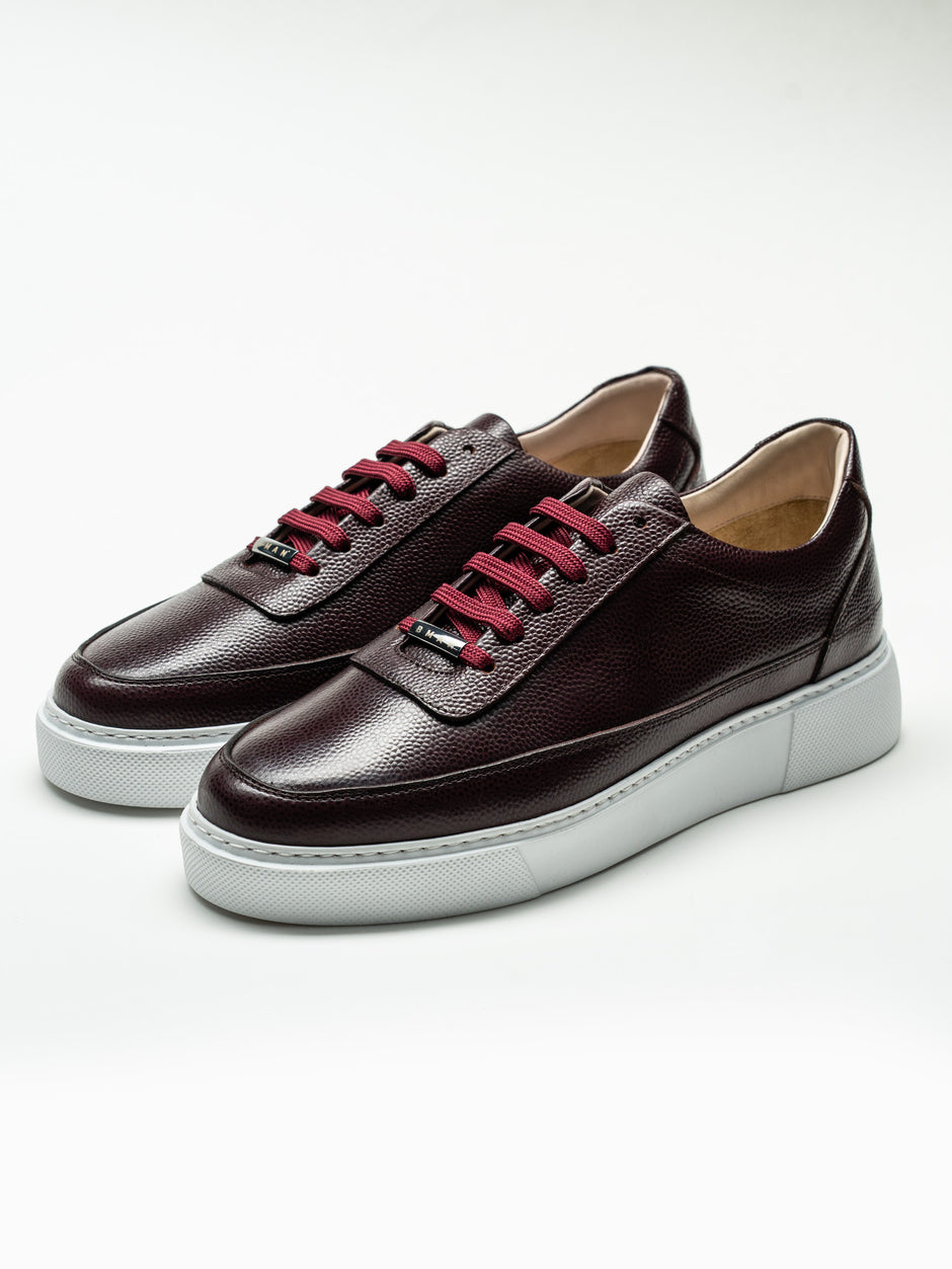 Pantofi Casual Barbati Bordo Sneakers 100% Piele Naturala Bman0383 (1)