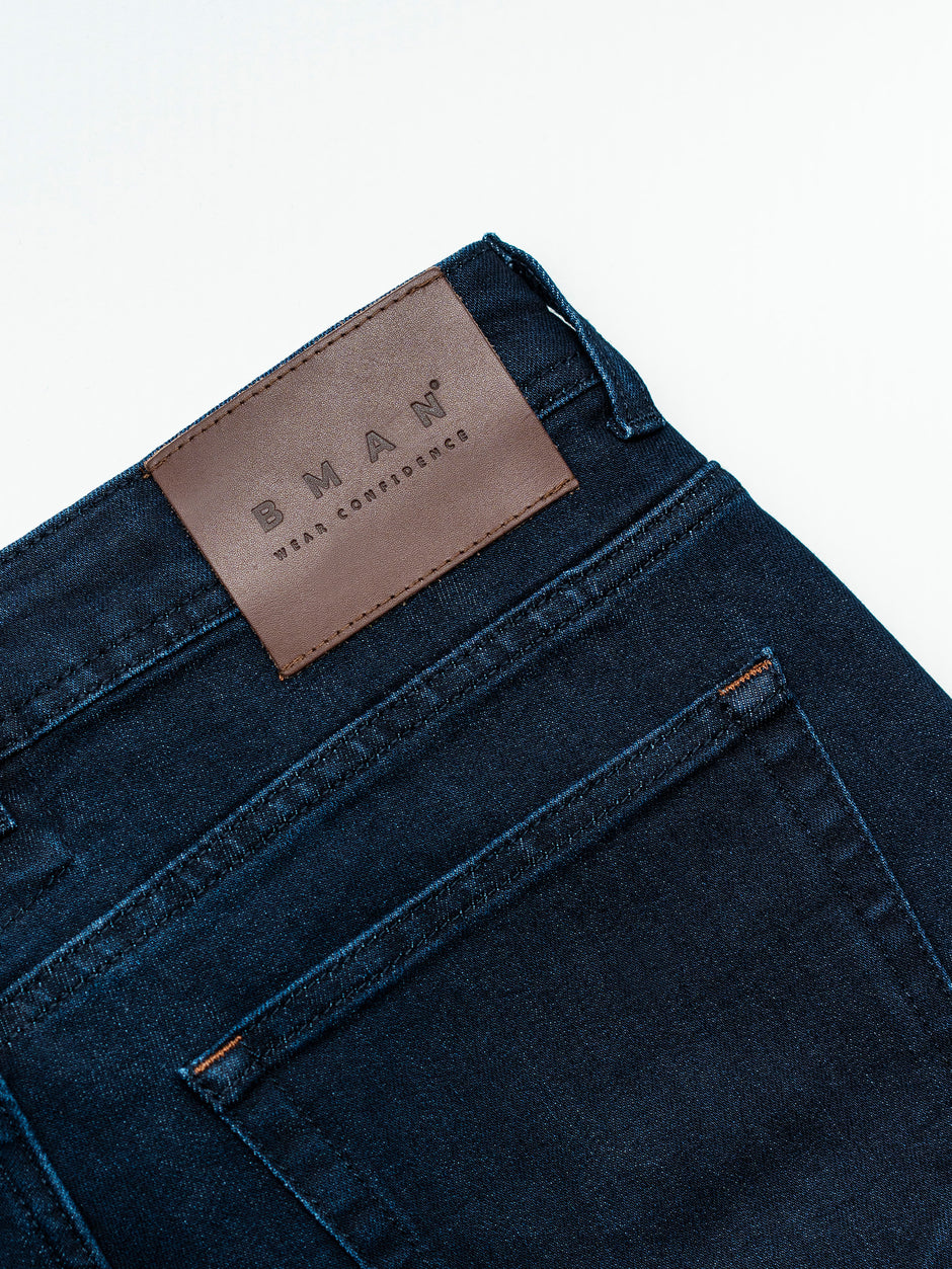 Blugi Barbati Albastru Indigo Comfort Fit Denim T400 BMan0003 (11)