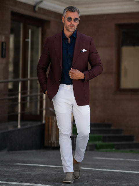 Tinuta Barbati Smart Casual De Zi Piese Diferite Vara Pomegranade BMan0754