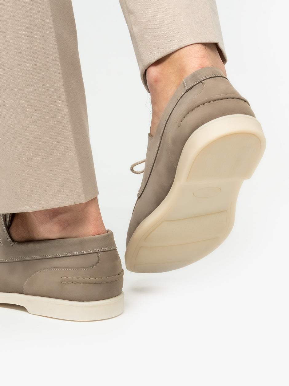 Mocasini Casual Barbati Bej Din Piele Naturala Nubuc Talpa Ortopedica BMan218 (6)