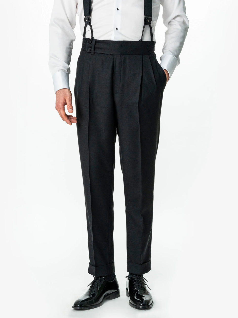 Tinuta Mire Barbati Negru Formal Ceremonie Stofa Regalo BMan0476 (7)