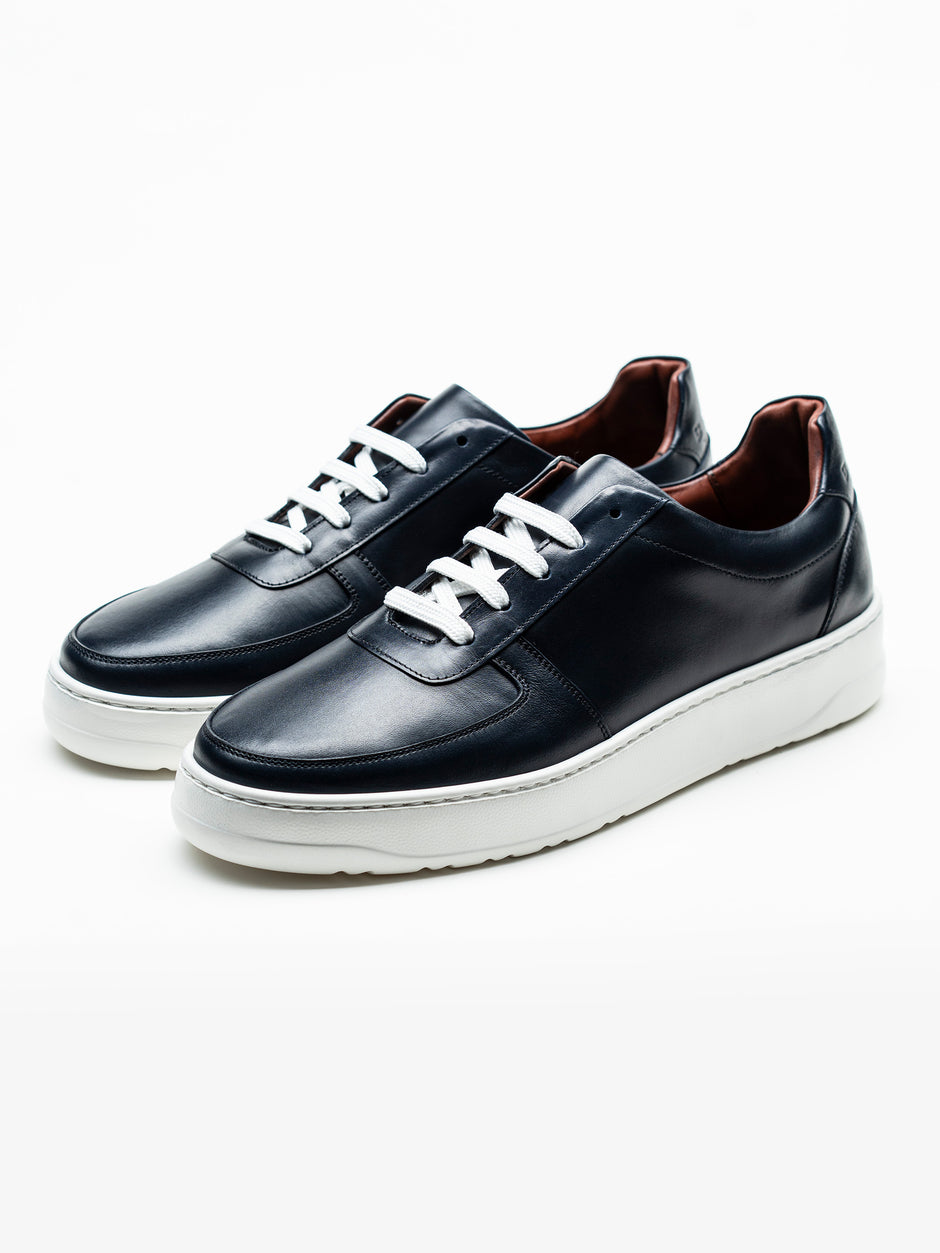 Pantofi Casual Barbati Sneakers Bleumarin 100% Piele Naturala BMan0354 (6)