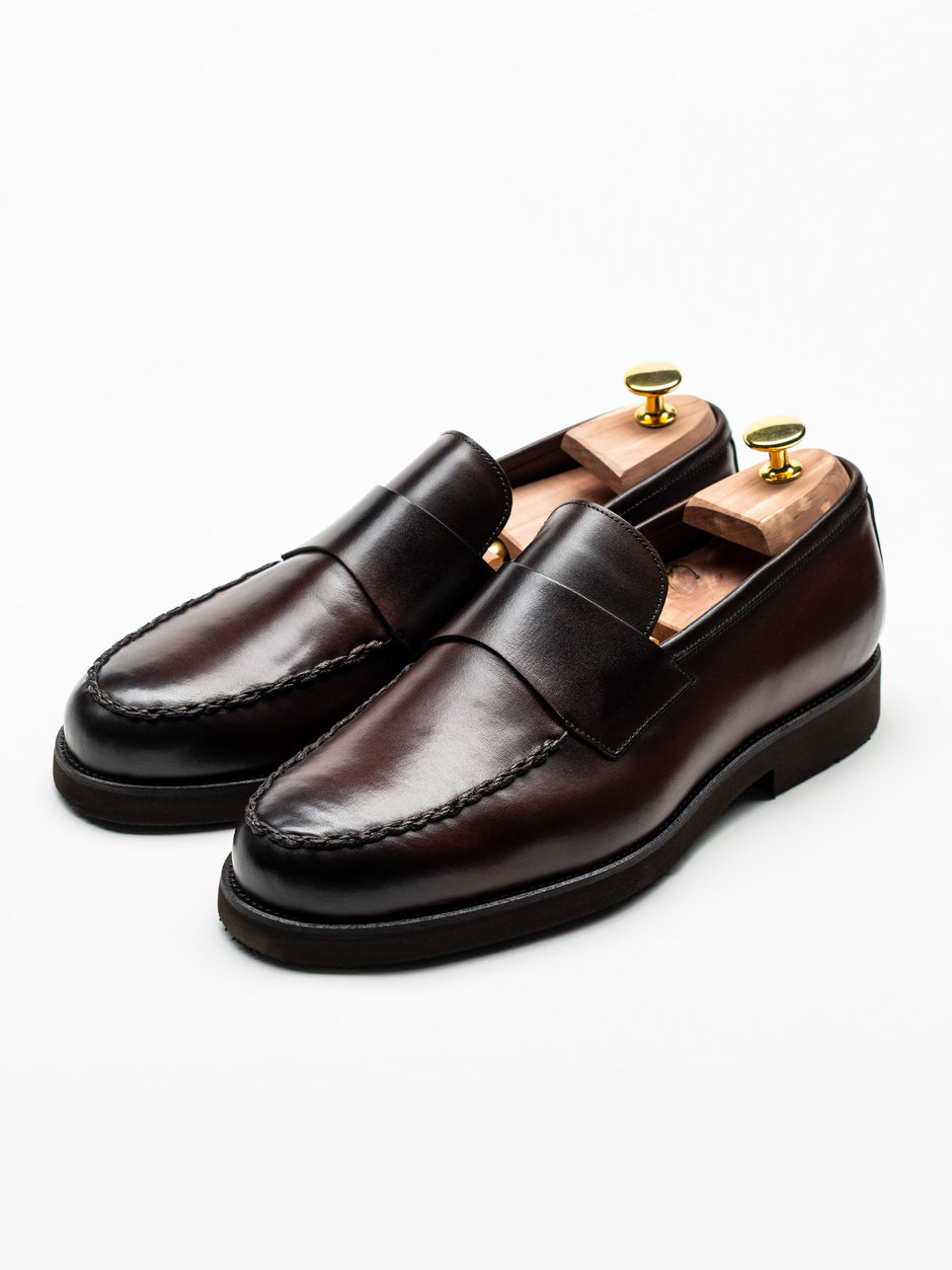 Mocasini Maro Coniac Barbati Piele Naturala Venetian Loafers BMan225 (2)