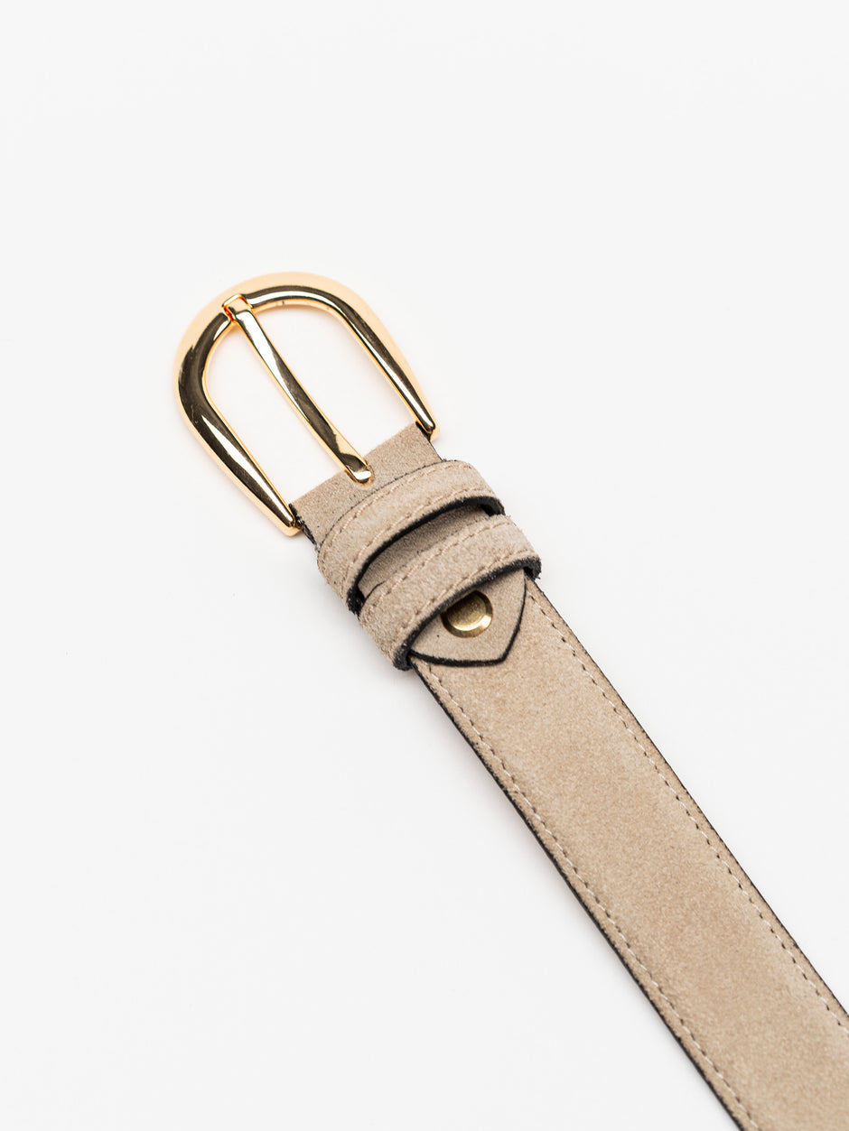 Curea Barbati Crem Din Piele Intoarsa 3cm BMan115 (3)