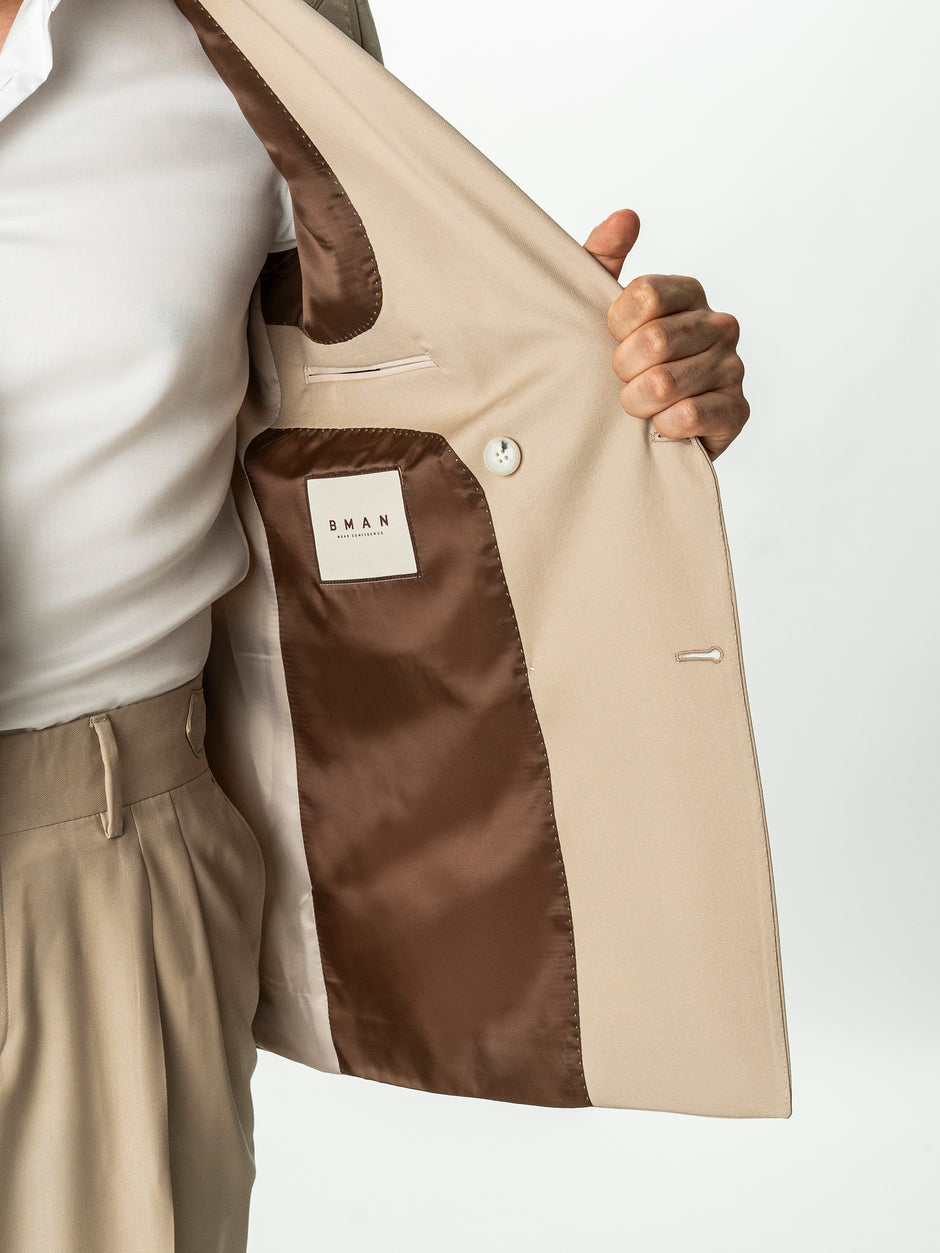 Costum Crem Nisip Barbati De Vara Lana Vitale Barberis Super110 BMan0052 (7)