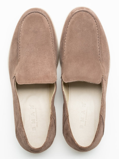 Mocasini Barbati Bej City Loufers din 100% Piele Intoarsa BMan197 (4)