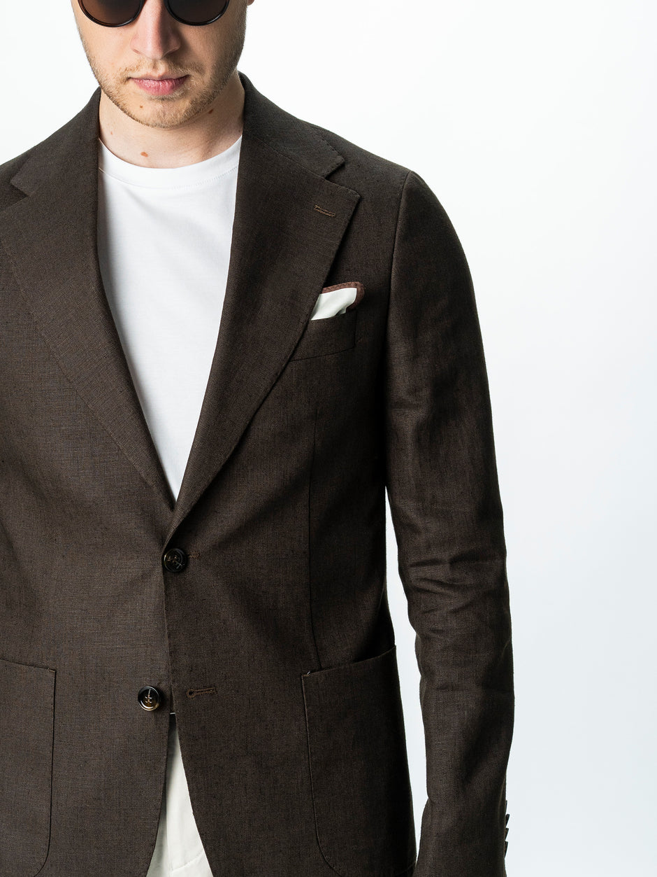 Sacou Barbati Maro Cafeniu 100% In Natural Vitale Barberis BMan0053 (7)