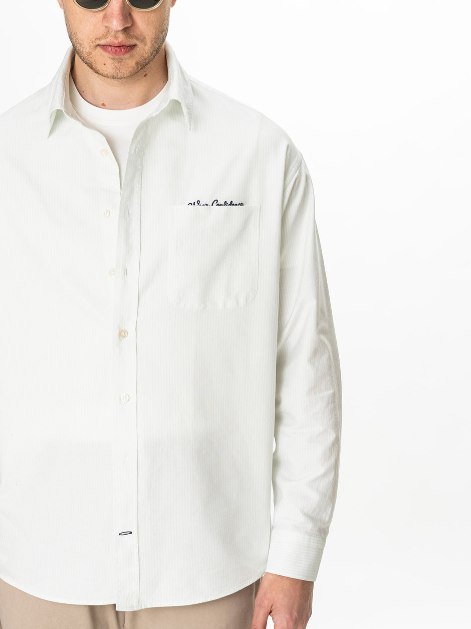 Camasa Casual Overshirt Alba Dungi Olive Barbati Bumbac BMan0500 (6)