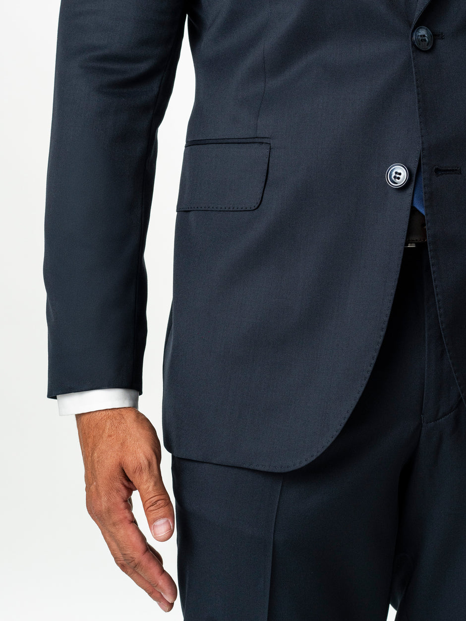 Costum Barbati Elegant Bleumarin Inchis Impermeabil si Nesifonabil BMan0065 (8)