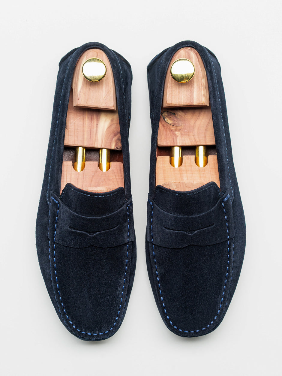 Mocasini Barbati Penny Bleumarin Din Piele Intoarsa BMan224 (4)