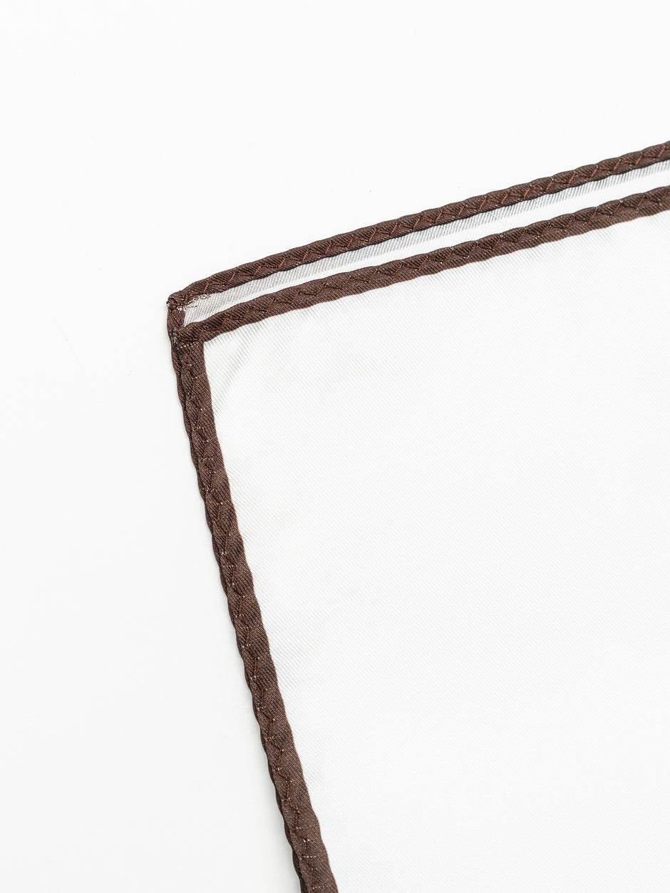 Batista Eleganta Crem Simpla cu Margine Maro BMan422 (3)