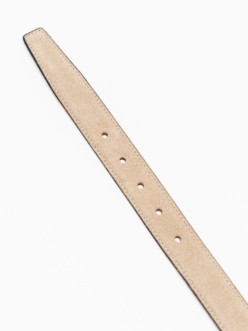 Curea Barbati Crem Din Piele Intoarsa 3cm BMan115 (4)