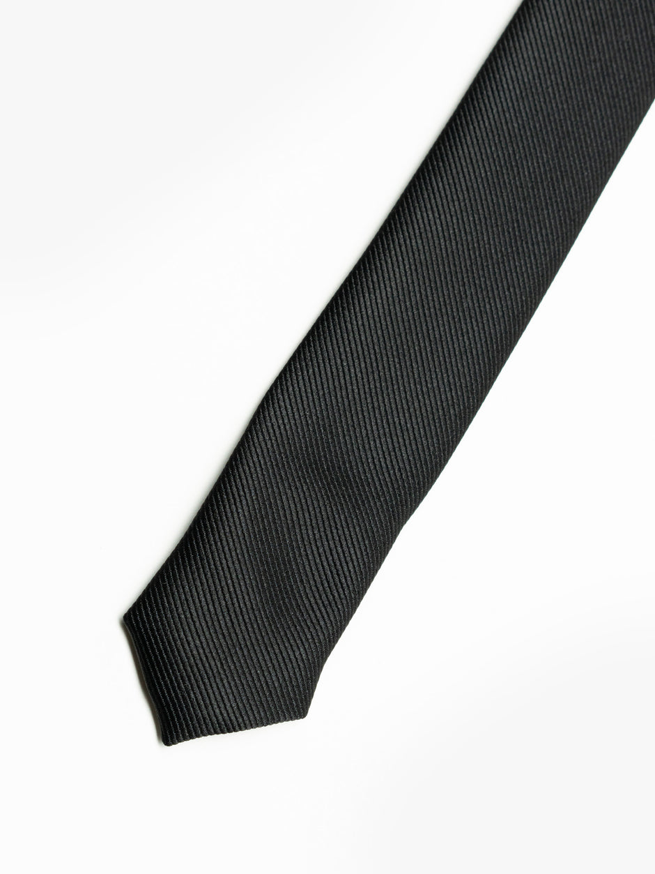 Cravata Eleganta Barbati Neagra Simpla Aspect Mat BMan918 (4)
