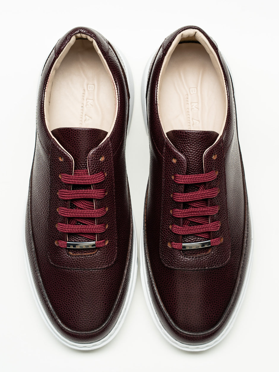 Pantofi Casual Barbati Bordo Sneakers 100% Piele Naturala Bman0383 (3)