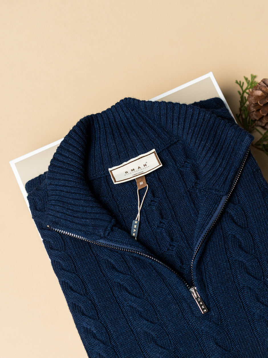 Pachet Cadou Barbati Pulover Cu Fermoar Cu Tricou Bman0097 (2)