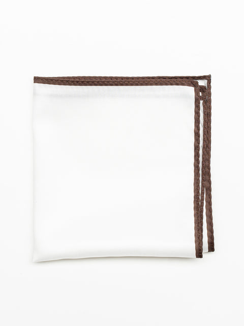 Batista Eleganta Crem Simpla cu Margine Maro BMan422