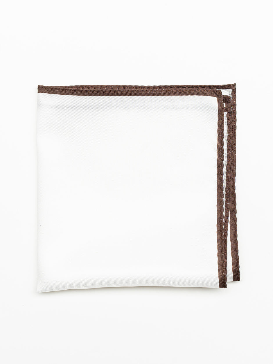 Batista Eleganta Crem Simpla cu Margine Maro BMan422 (1)