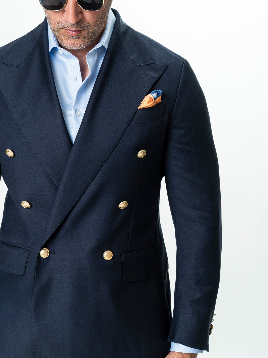 Sacou Barbati Bleumarin Regal din 100% Lana Vitale Barberis BMan399 (6)