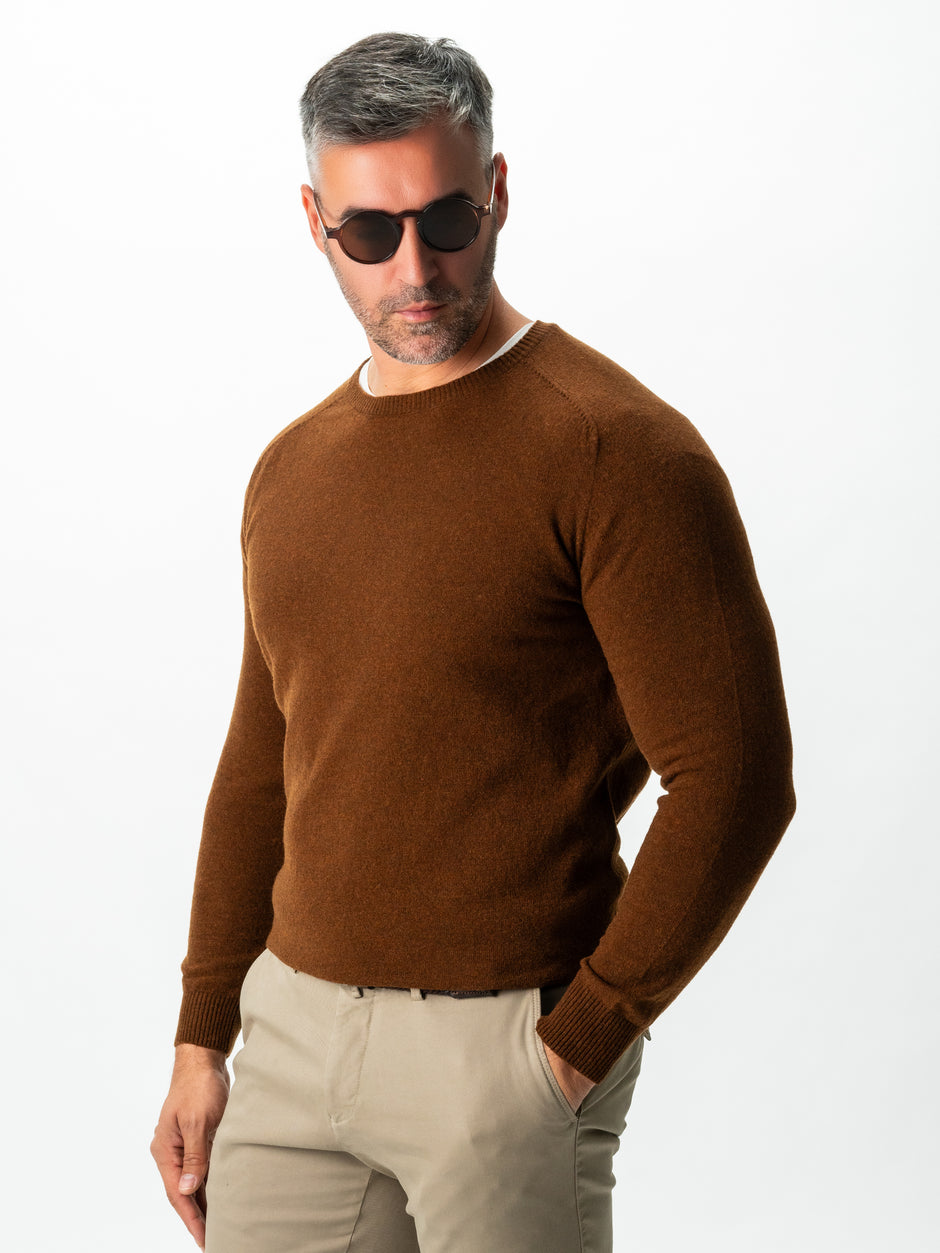 Pulover Maro Barbati Toamna & Iarna Din 100% Alpaca Lana Rosa Design Clasic Sweater BMan0009 (1)