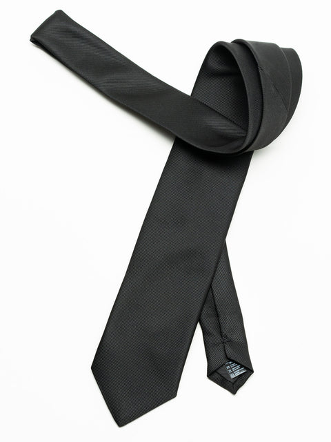 Cravata Eleganta Barbati Neagra Simpla Aspect Mat BMan918 (2)